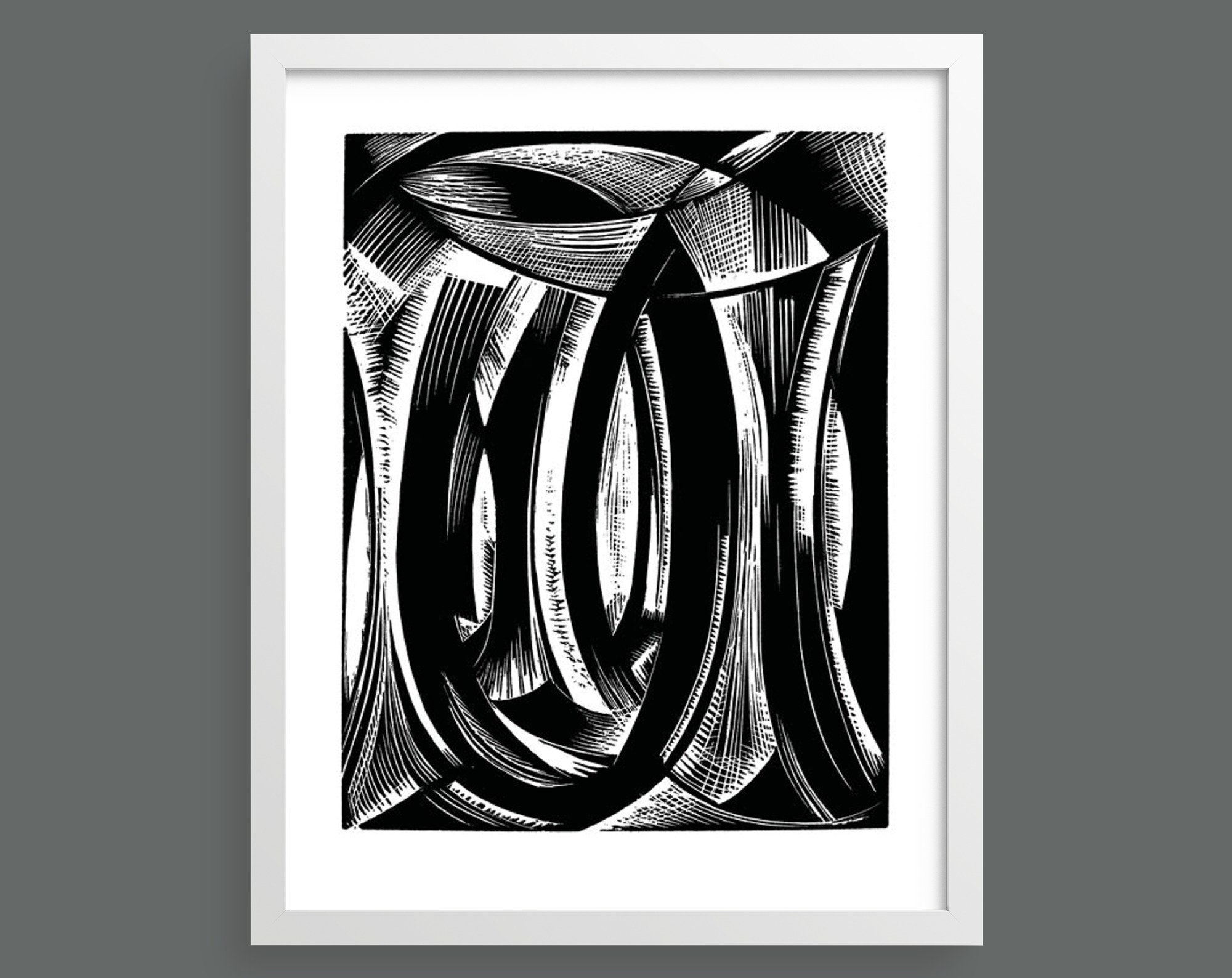 In the Midst of the Waters by Paul Nash – Genesis woodcut print