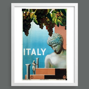 Visit Italy | Vintage travel and tourism poster | Retro print | Vintage wall art | Room decor
