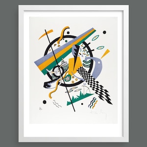 Stampa artistica astratta di Kandinsky: riproduzione dell&#39;arte moderna Bauhaus