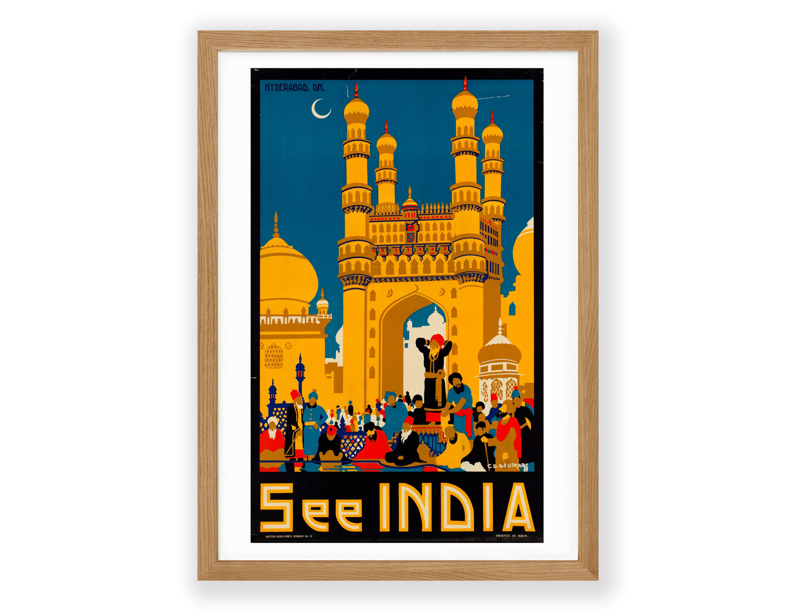 See Hyderabad India Vintage travel and tourism poster Etsy