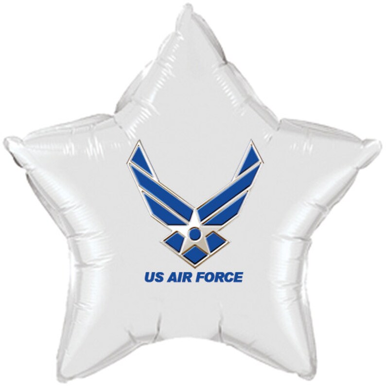 Air Force Star Shaped 18in Mylar Balloon Wing Design Printed Party supplies fast shipping