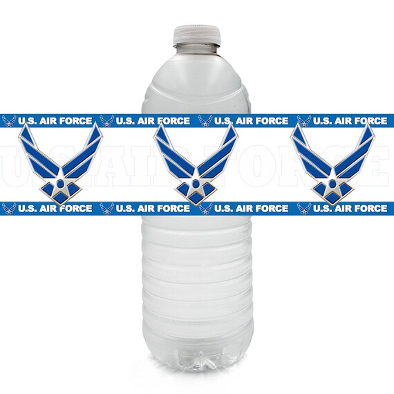 Air Force Water Bottle Labels Party Supplies 24 Pkg Etsy