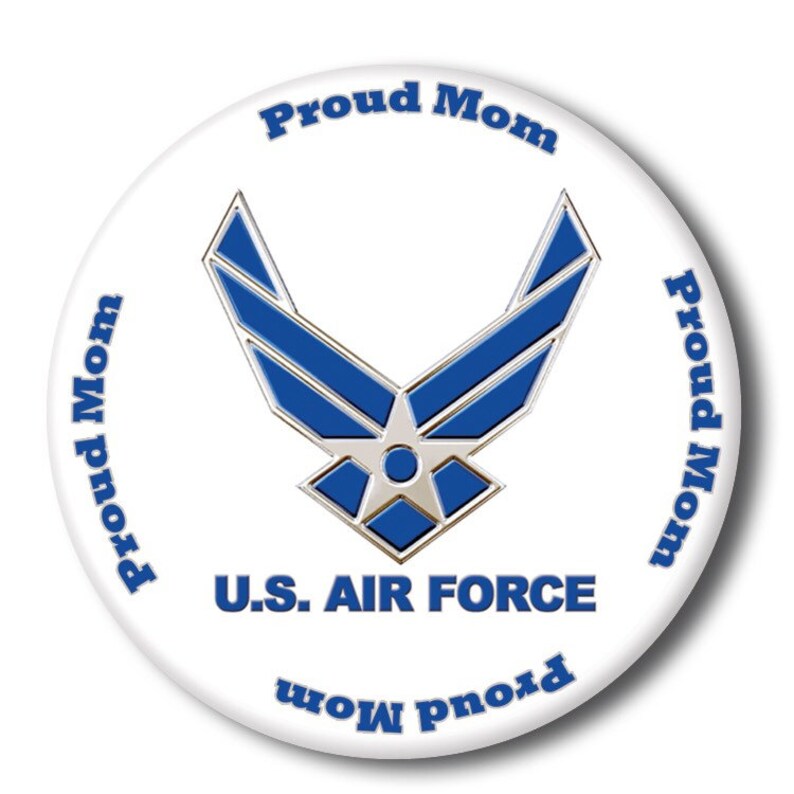 Air Force Party Supplies Button Favor Badge Proud Mom Custom Etsy