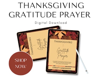 Tacksamhetsbön för Thanksgiving | Utskrivbara Thanksgiving-kort | Mall för Thanksgiving