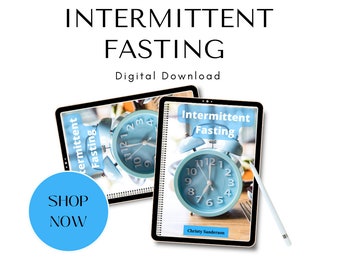 Intermittent fasta, guide till intermittent fasta från en profetisk coach, fastedagbok, fasterapportering i PDF-format, digital nedladdning