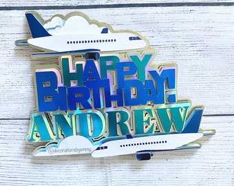 Airplanes Cake Topper - Pilot Cake Topper - Flying Cake Topper