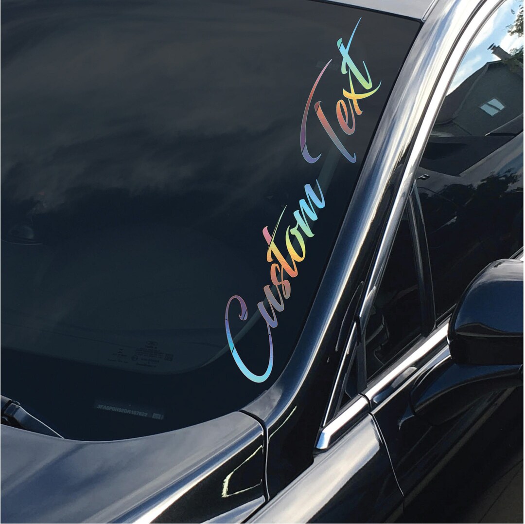 Custom Holographic A Pillar side Windshield 22 Banner Decal / Sticker