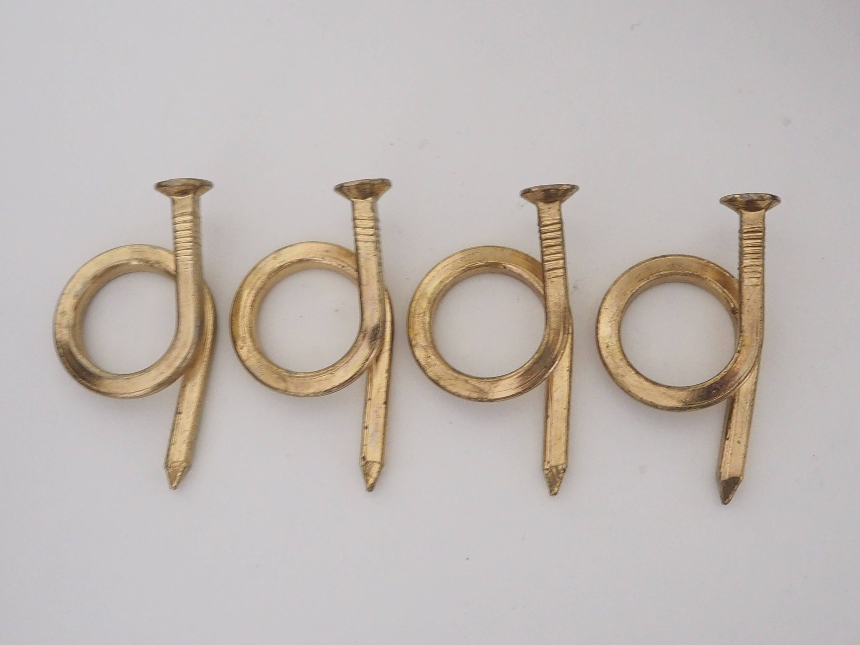 4 x Vintage Deco nails brass nail mid century 50s 60s | Etsy
