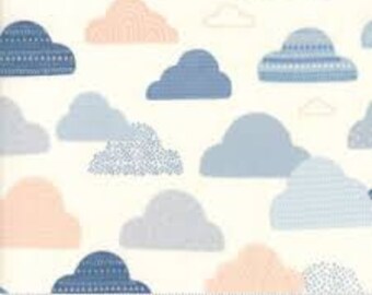 Wild and Free 35315 15 Pink Blue Feathers on Blue Moda Fabric by the 1/2 yard Wild and Free 35315 15 Pink Blue Feathers on Blue Moda Fabric by the 1/2 yard