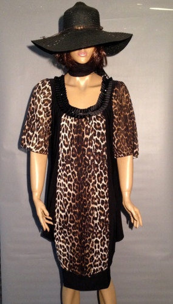 leopard print tunic dress