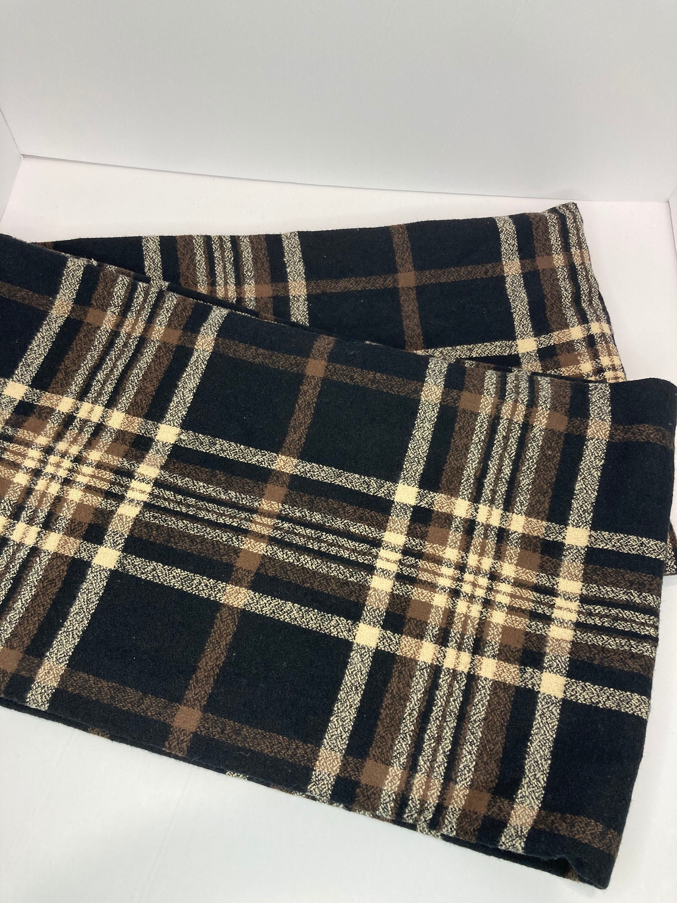 Black and gold plaid scarf discount