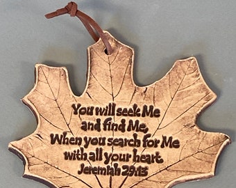 Jeremiah 29:13, the Lord’s Help, Scripture ornament