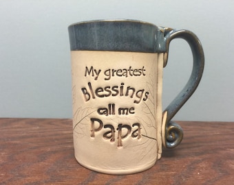 Papa stoneware mug, papa gifts