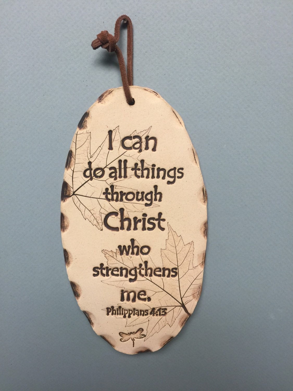 Scripture Tile Scripture Tile, Scripture in Clay, Philippians 4:13 - Etsy