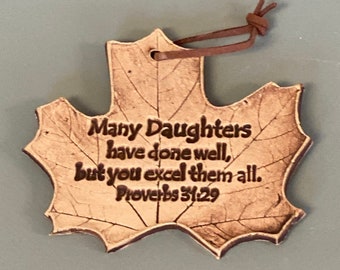 Proverbs 31:29, Daughter gift, Scripture ornament