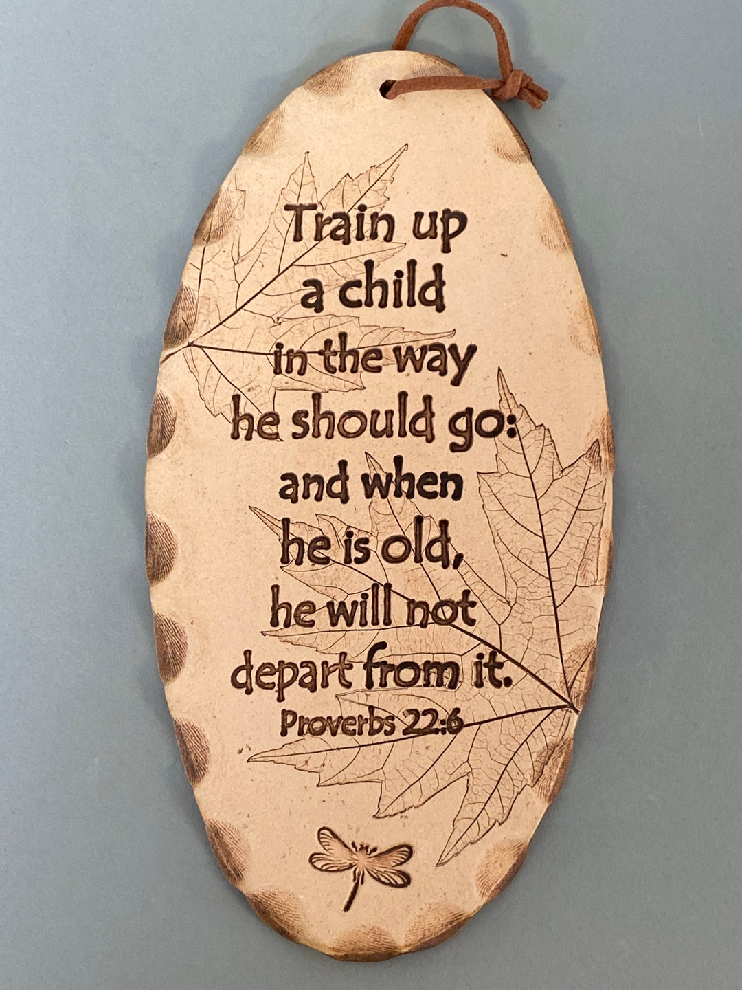Scripture Tile Scripture Tile Scripture in Clay Proverbs 22:6 - Etsy