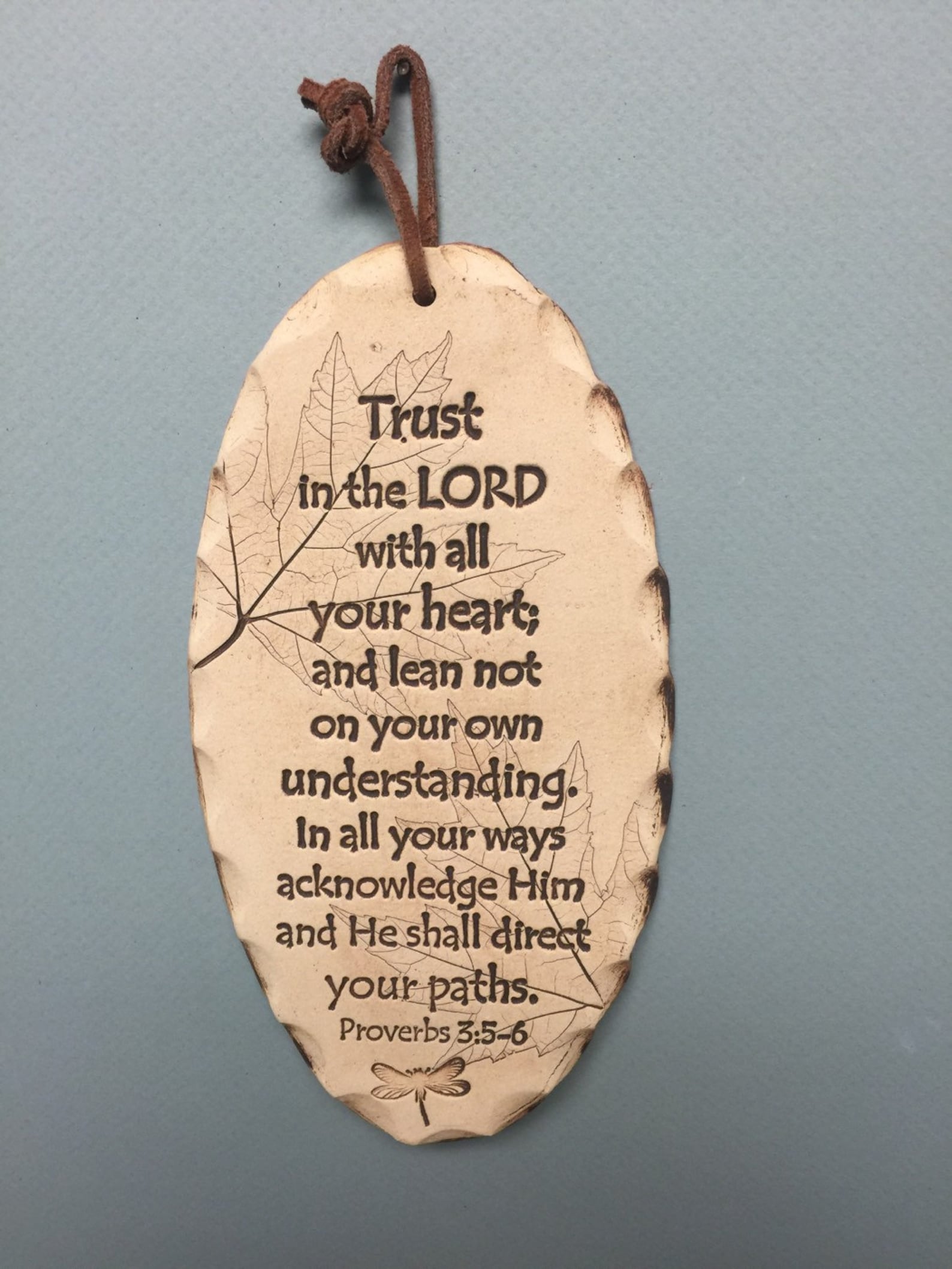 Scripture Tile Scripture Tile, Scripture in Clay, Proverbs 3:5-6 - Etsy