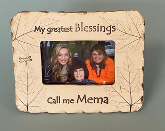 My Greatest Blessings call me Mema stoneware frame