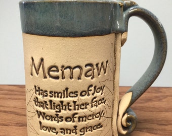 Memaw stoneware mug
