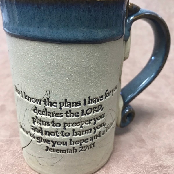 Scripture stoneware mug - Christian gift - coffee mug - best coffee mug