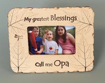 My Greatest Blessings call me Opa stoneware frame