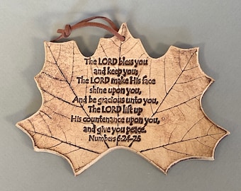 Numbers 6:24-25, the Lord bless you and keep you, Scripture ornament
