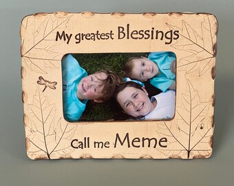 My Greatest Blessings call me Meme stoneware frame
