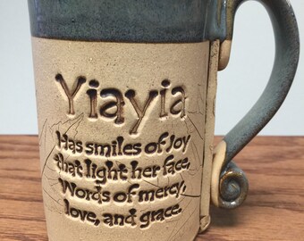 Yiayia stoneware mug