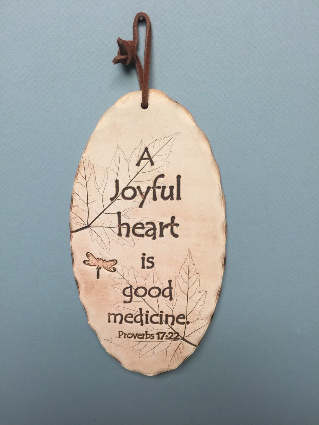 Scripture Tile Scripture Tile, Scripture in Clay, Proverbs 17:22 - Etsy