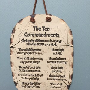 10 commandments, the Ten Commandments in clay, christian gift, house rules