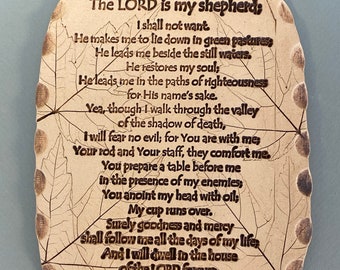 Psalm 23 in clay, the Lord is my Shephard