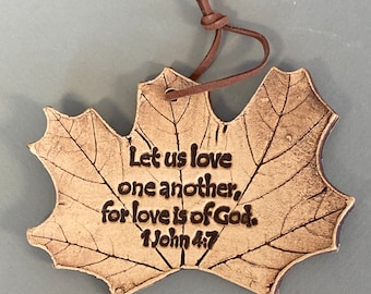 I John 4:7, God is Love, Scripture ornament