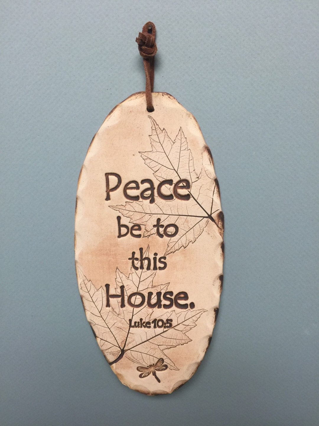 Scripture Tile Scripture Tile, Scripture in Clay, Luke 10:5 - Etsy
