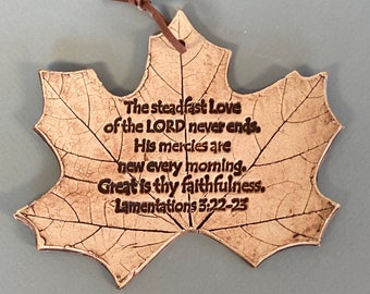 Lamentations 3:22-23, the Steadfast of Love, Scripture ornament