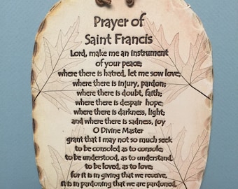 Prayer of Saint Francis, Prayer of Saint Francis stoneware tile