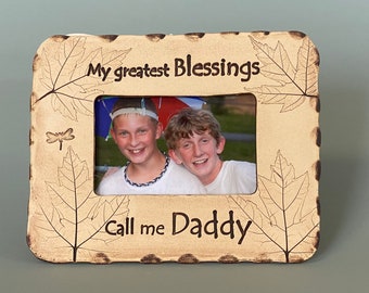 My Greatest Blessings call me Daddy stoneware frame