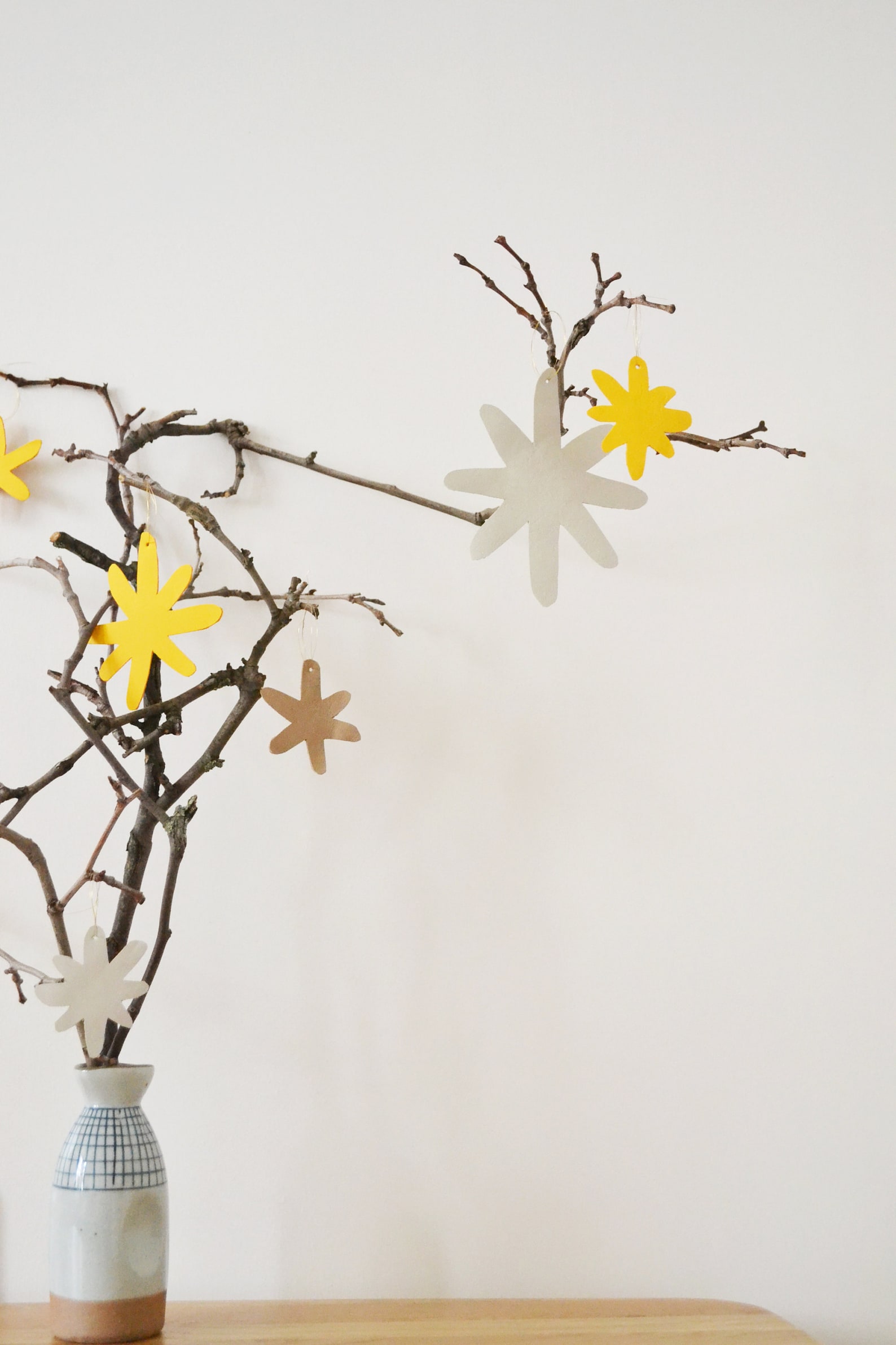 Miró inspired Christmas ornaments beige stars Etsy