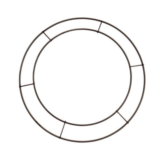 Double Rail Flat Wreath Ring Metal Wreath Form Wreath Etsy