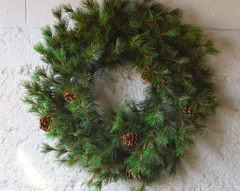Tahoe Faux Pine Wreath | Artificial Christmas Wreath | Faux Holiday Wreath | Faux Christmas Wreath | Artificial Holiday Wreath | Door Wreath