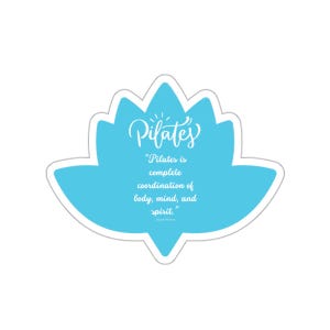 Citação inspiradora de Pilates 01 Adesivos recortados de motivação fitness perfeita