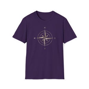 Not All Who Wander Are Lost, Some Are Geocaching (back) Compass Rose (front) Unisex Softstyle T-Shirt