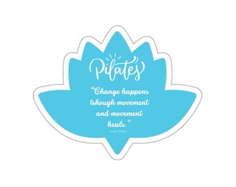 Pegatinas troqueladas con frase motivadora de Pilates 02