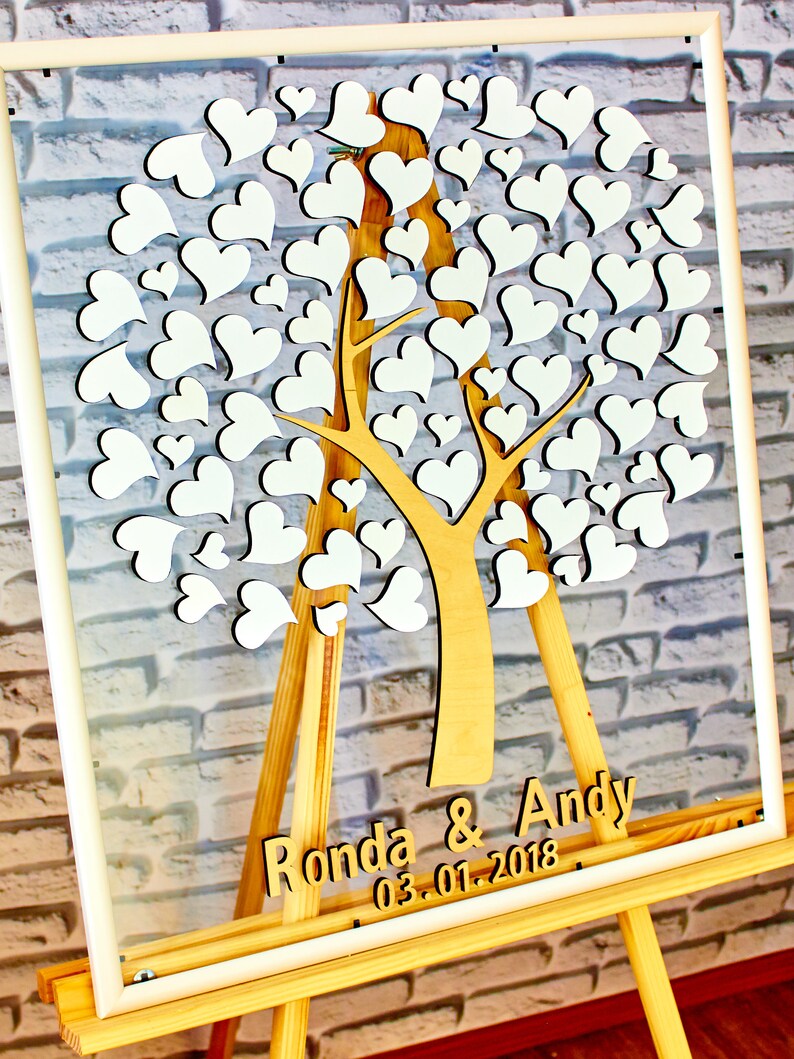 Wedding Guest Book Alternative 3d Glass Image 0