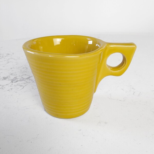 Vintage McCoy yellow mug, mid-century modern mug, MCM mug, graphic mug