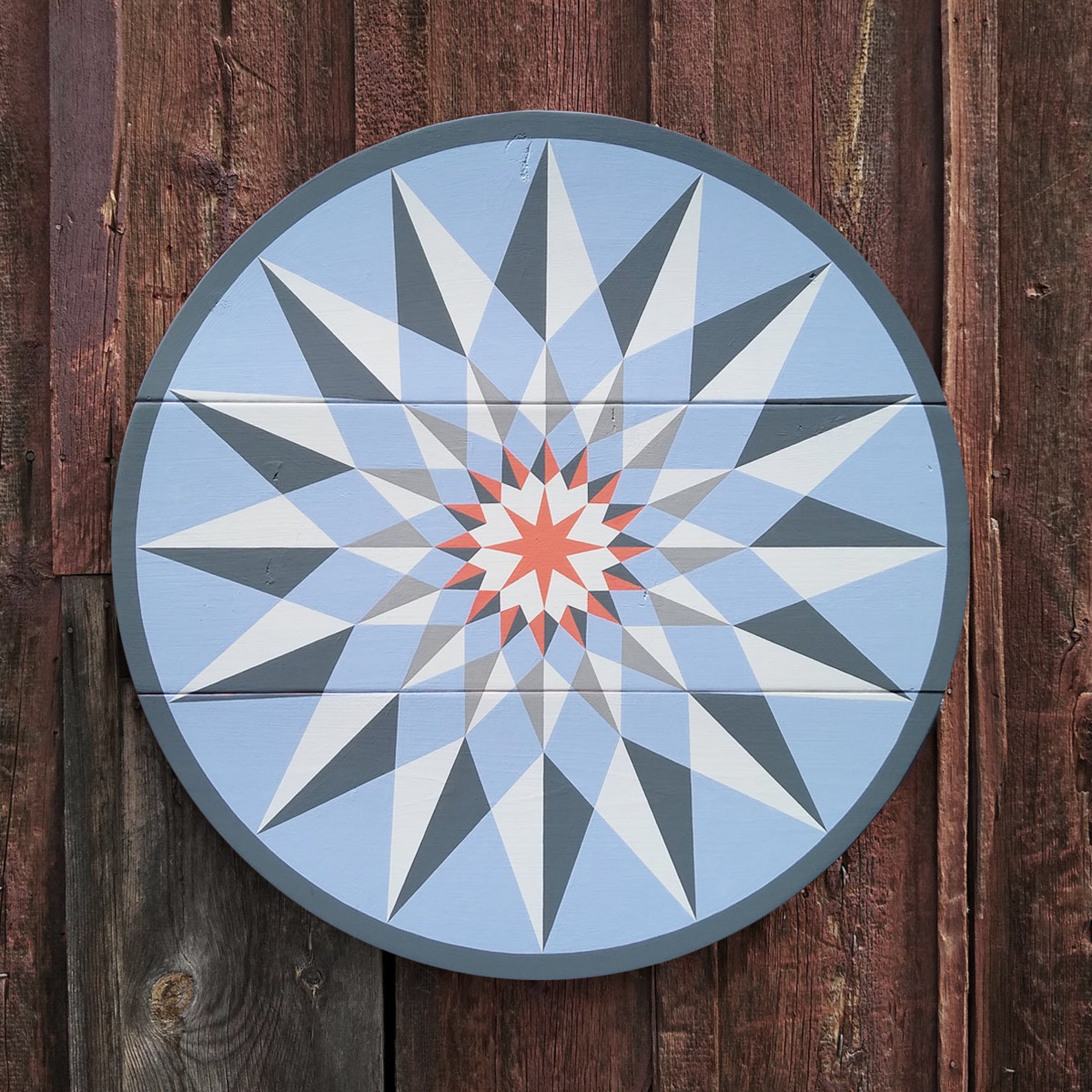 33 large solid wood hex sign or barn star nordic sky Etsy