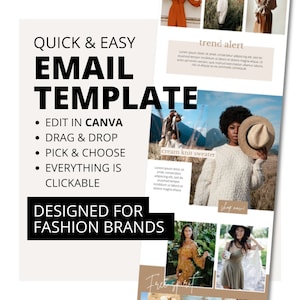 Boho Fashion Email Template: Editable Canva Layout (PDF)