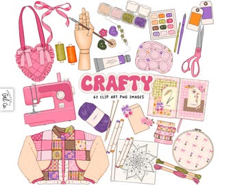 Crafty Clip Art Bilder, Hobbys Digitale Aufkleber