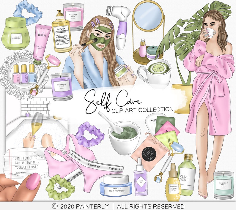 Self Care Clip Art Skin Care Digital art Spa Day Digital