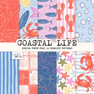 Papiers numériques Coastal Life