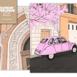 Image de la scène Sunday Feelings | | d’images clipart du printemps et de l’été Art numérique cherry Blossom